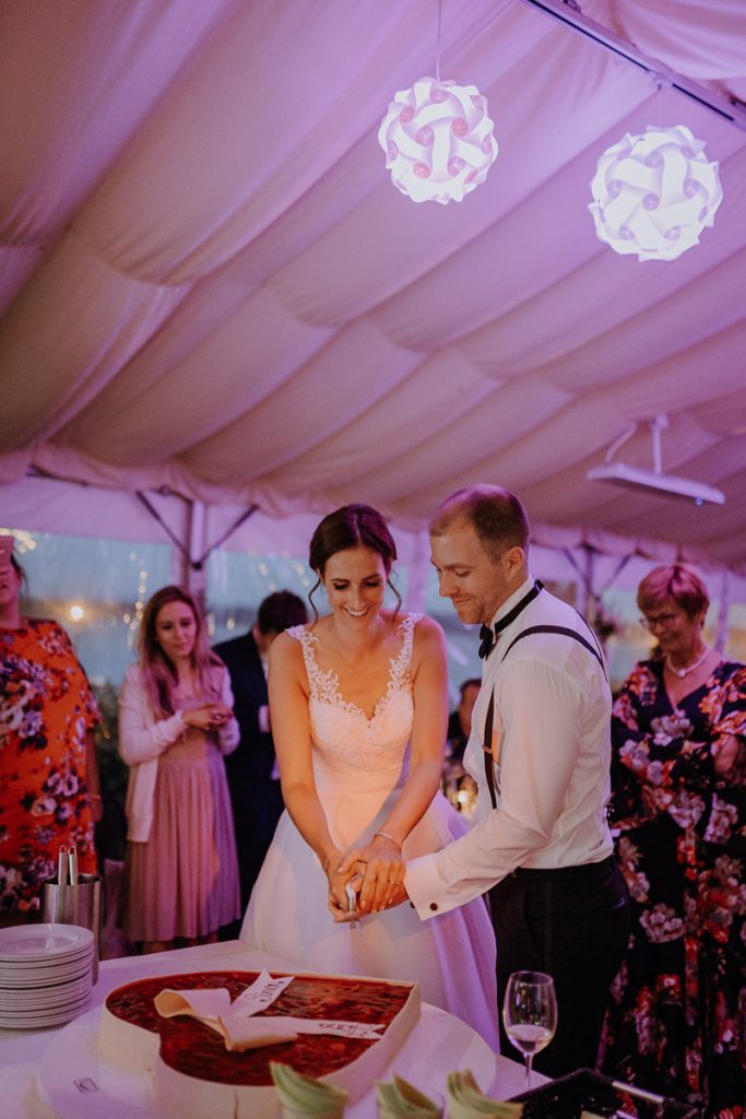 Hochzeitsreportage, Hochzeitstorte, Zum kleinen Seehaus, Münsing, Starnberger See